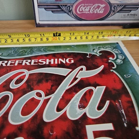 Two Coca-Cola Vintage Style Metal Signs, Antique - Picture 9 of 16